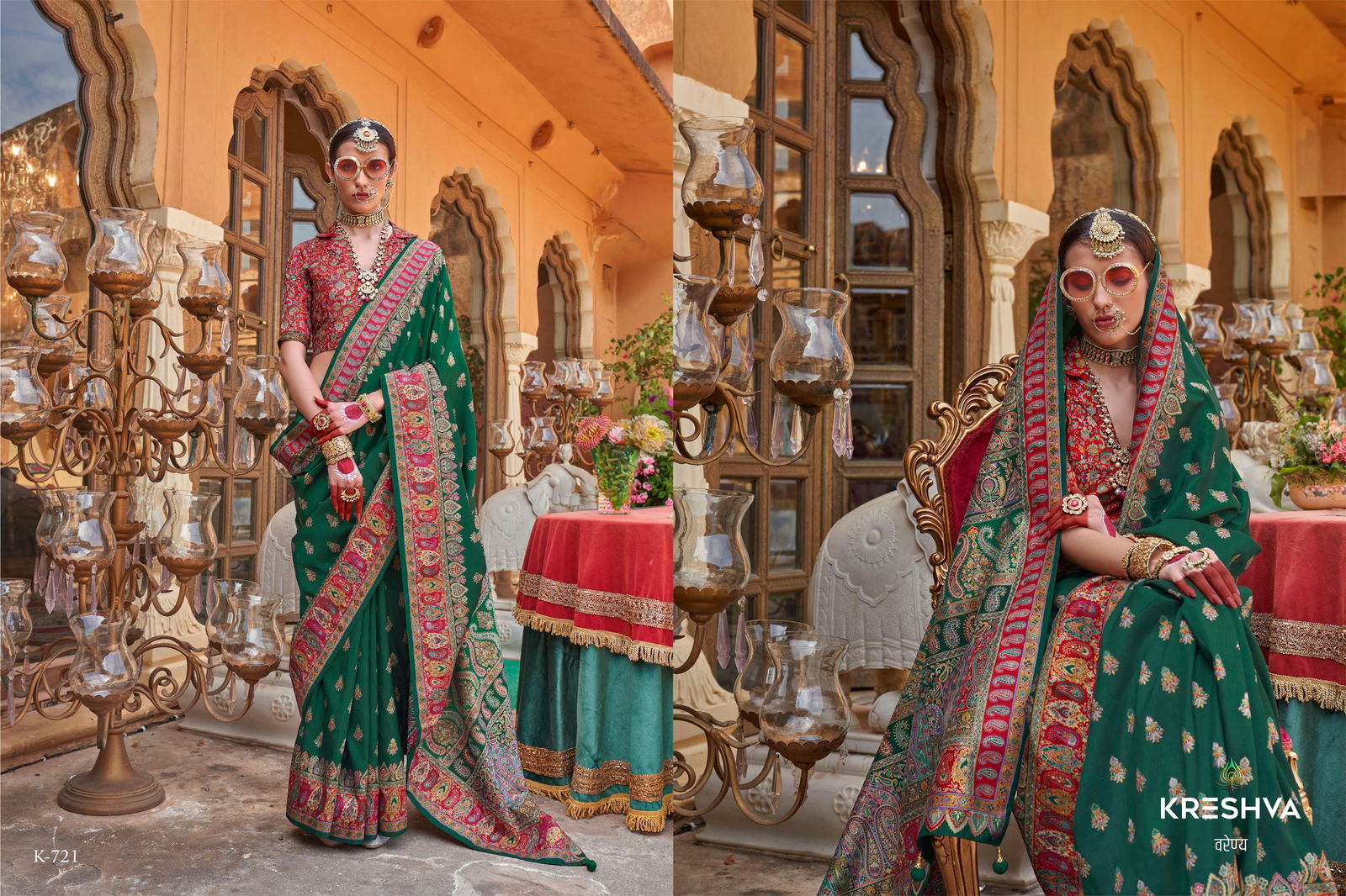 Padmakamal By Kreshva Designer Printed Silk Saree Wholesale Shop In Surat
